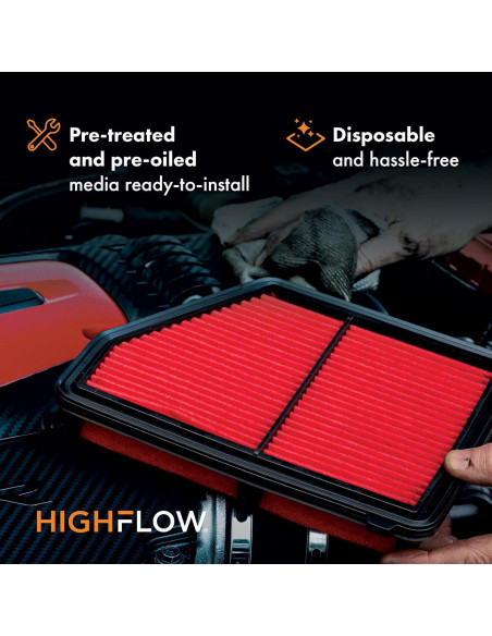 Filtro de Aire HIGHFLOW PA6122X Pre-Oilado para Toyota/Lexus
