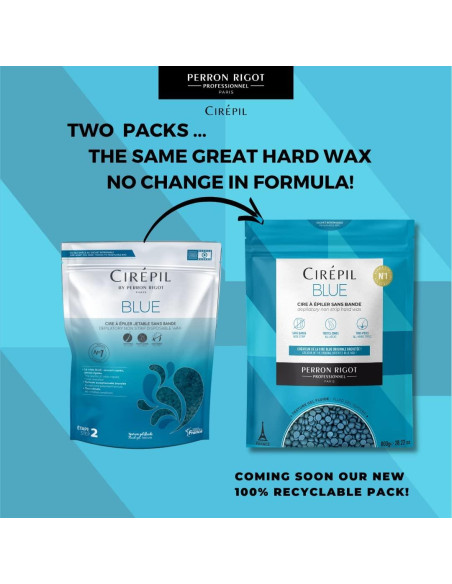 Cera Azul Cirepil 400g Perlas Sin Fragancia para Piel Sensible