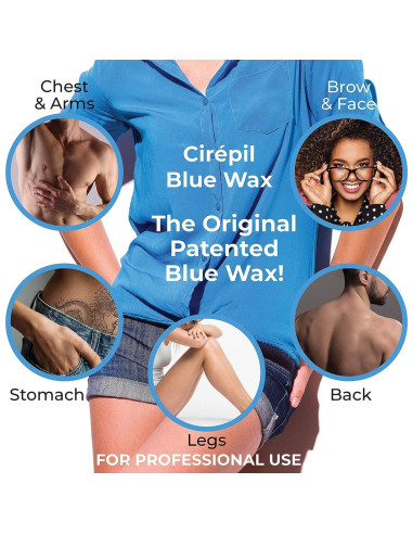 Cera Azul Cirepil 400g Perlas Sin Fragancia para Piel Sensible