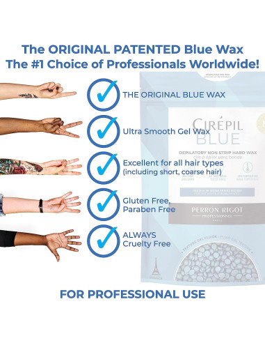 Cera Azul Cirepil 400g Perlas Sin Fragancia para Piel Sensible