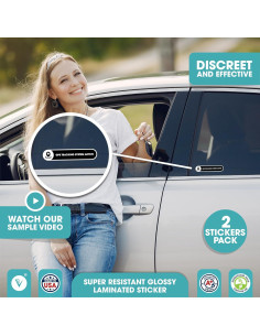 Pegatinas de Seguridad GPS Engraven USA - 5x1 Pulgadas 2