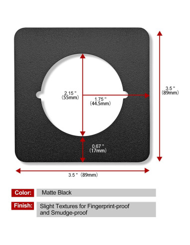 Placas de cicatriz para pomo de puerta MOSECYOU, 2 piezas, negro mate