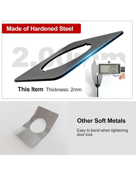 Placas de cicatriz para pomo de puerta MOSECYOU, 2 piezas, negro mate