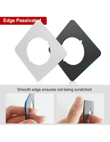 Placas de cicatriz para pomo de puerta MOSECYOU, 2 piezas, negro mate