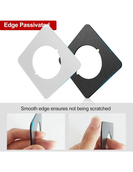 Placas de cicatriz para pomo de puerta MOSECYOU, 2 piezas, negro mate