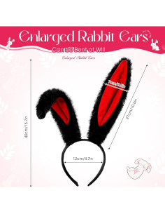 Conjunto Disfraz Conejo de Pascua Mujer - Orejas, Pajarita, Guantes 2