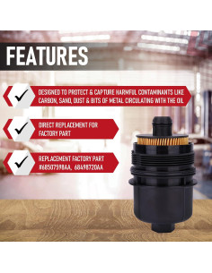 Filtro de Aceite Motor AA Ignition 68507598AA para Jeep y Ram 3.0L 2