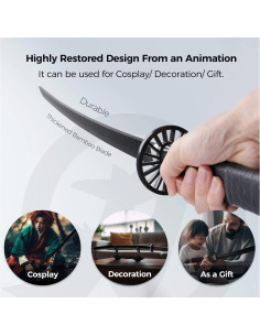 Katana Demonio Hoja Fría 41 cm - Réplica Anime Cosplay 2