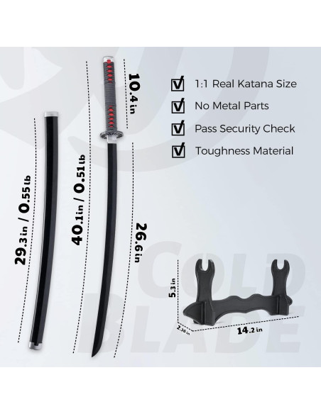 Katana Demonio Hoja Fría 41 cm - Réplica Anime Cosplay