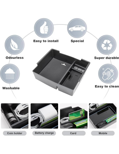 Organizador de Consola Central Neepiar para Toyota Tacoma 2024-2025