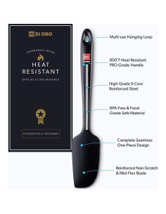 Espátula Pequeña de Silicona DI ORO - Libre de BPA, 22.3 cm 2