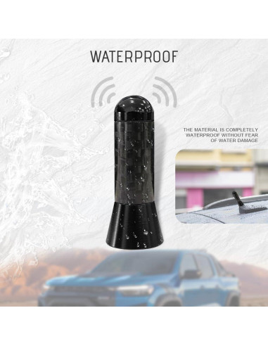 Antena Corta para Coche HAOBO Fibra de Carbono Universal