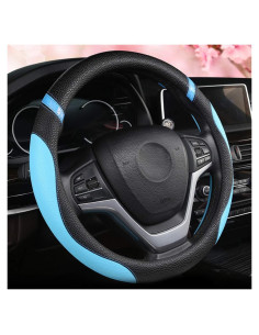 Cubierta de Volante de Cuero Cxtiy 15" Azul Antideslizante