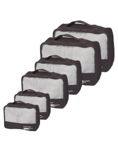 Juego de Cubos de Empaque Vallilan 6 Piezas Negro 24"