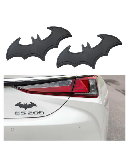 Sticker Emblema 3D Murciélago Pincuttee Negro para Coche