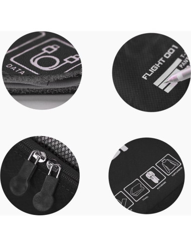 Juego de Cubos de Empaque Vallilan 6 Piezas Negro 24"