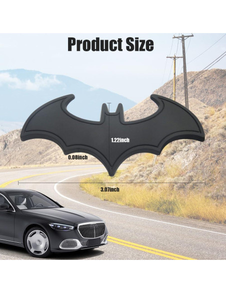 Sticker Emblema 3D Murciélago Pincuttee Negro para Coche