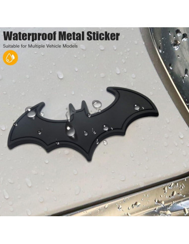 Sticker Emblema 3D Murciélago Pincuttee Negro para Coche