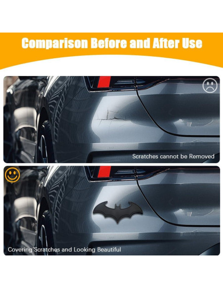 Sticker Emblema 3D Murciélago Pincuttee Negro para Coche