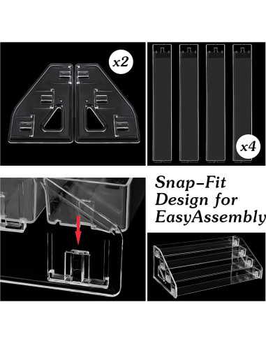 Organizador de Esmaltes de Uñas YIEZI 48 Botellas 4 Capas Acrílico