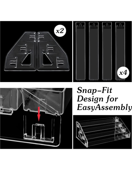 Organizador de Esmaltes de Uñas YIEZI 48 Botellas 4 Capas Acrílico