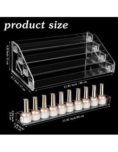 Organizador de Esmaltes de Uñas YIEZI 48 Botellas 4 Capas Acrílico