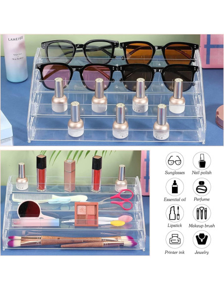 Organizador de Esmaltes de Uñas YIEZI 48 Botellas 4 Capas Acrílico