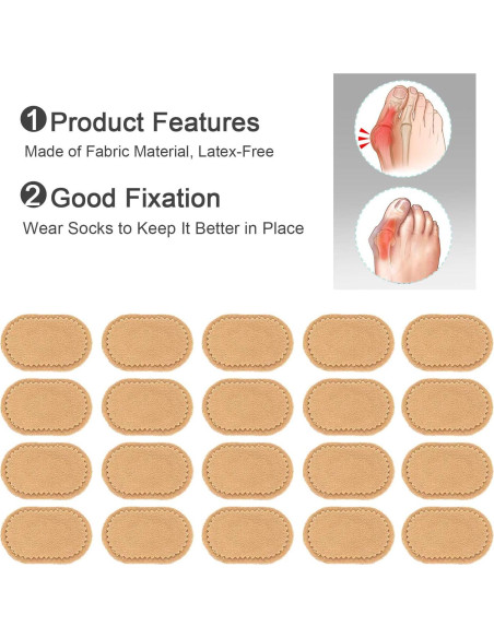 Almohadillas para Juanetes Povihome 30 Unidades Adhesivas