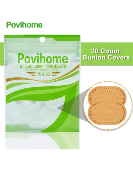 Almohadillas para Juanetes Povihome 30 Unidades Adhesivas