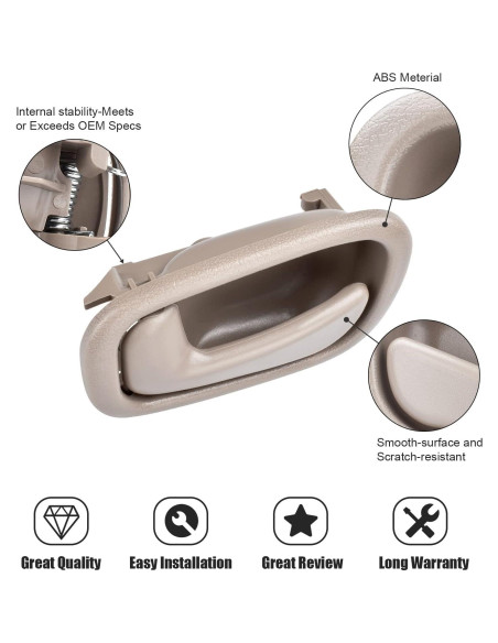 Mangos de Puerta Interior FAERSI para Toyota Corolla 1998-2002 Beige