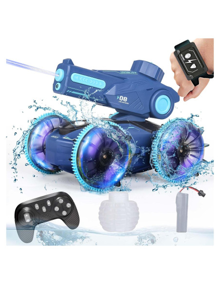 Coche RC Anfibio KB KAIBO 3-en-1 Azul, Velocidad Ajustable Coche RC Anfibio KB KAIBO 3-en-1 Azul, Velocidad Ajustable