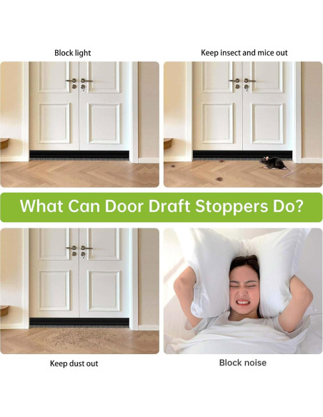 Barrera de Puerta DINGLIAN con Cepillo 5.08 cm x 99 cm Negro