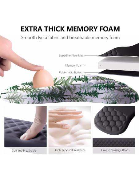 Alfombrilla de Ratón Ergonómica YKJWW con Soporte para Muñeca