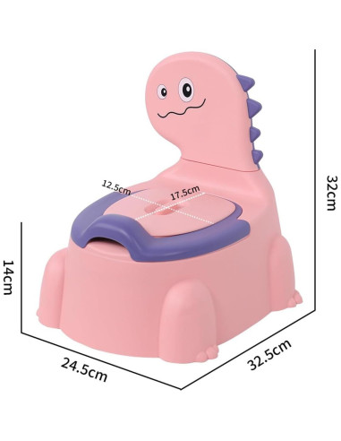 Asiento de Entrenamiento para Baño CooFel Rosa Ergonómico