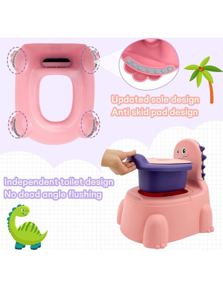 Asiento de Entrenamiento para Baño CooFel Rosa Ergonómico