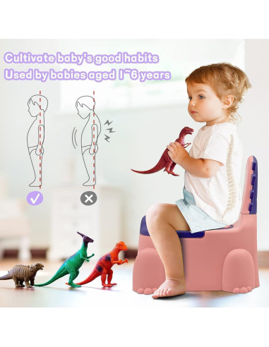 Asiento de Entrenamiento para Baño CooFel Rosa Ergonómico