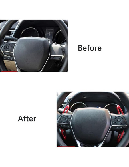 Cubierta de Palanca de Cambio Aluminio KEALAS Rojo para Toyota