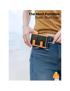 Ventilador Portátil Tenlox de Cintura 20000RPM USB Recargable 2
