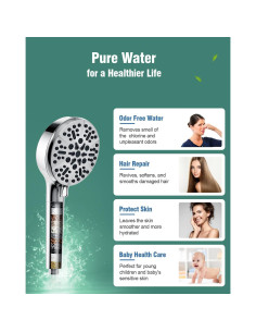 Cabezal de Ducha Filtrado Diiwet con 6 Modos y Manguera 149.86 cm 2