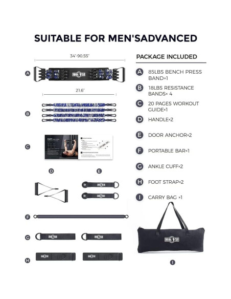 Banda de Resistencia INNSTAR 38" Ajustable para Gimnasio