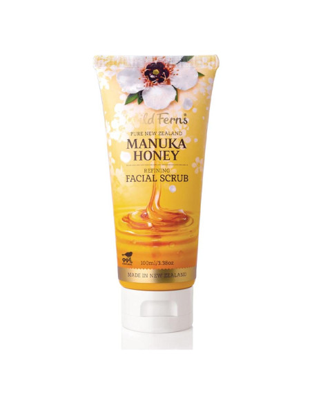 Exfoliante Facial de Miel Manuka Wild Ferns 100ml 99% Natural