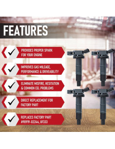 Juego de 4 Bobinas de Encendido AA Ignition para Toyota y Lexus 2
