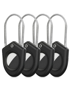 Soporte para AirTag iontech - 4 Pack Funda Segura Negro