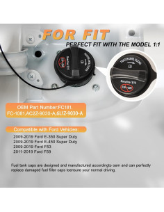 Tapa de Gas Clmlifebare AC2Z-9030-A Compatible Ford 2009-2019 2