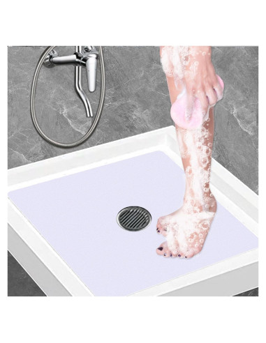 Alfombrilla de Ducha Antideslizante Dunzoom 54x54cm Blanca