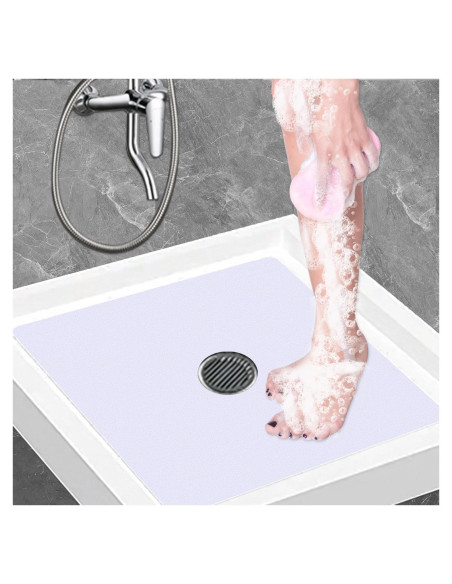 Alfombrilla de Ducha Antideslizante Dunzoom 54x54cm Blanca