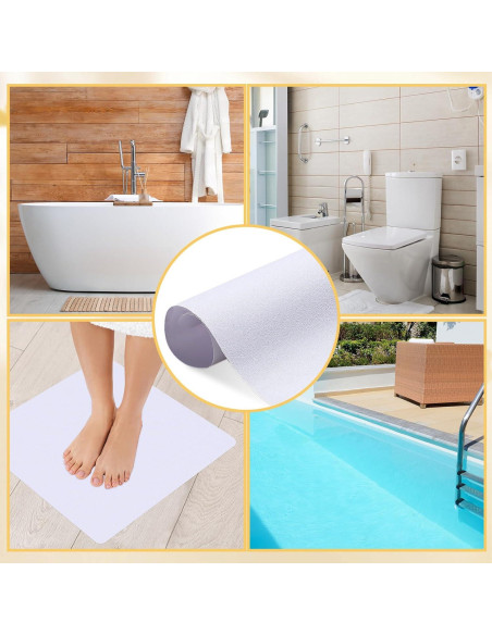 Alfombrilla de Ducha Antideslizante Dunzoom 54x54cm Blanca