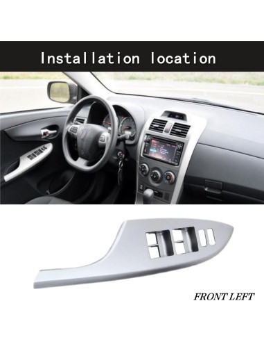 Cubierta Panel Interruptor Ventana Toyota Corolla 2009-2013 Plateado