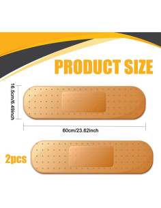 Calcomanías Bandaid para Auto RGOAANC Beige 2 Piezas 2