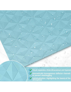 Alfombra de Baño Antideslizante OLUFIA 71.1x40.6cm Azul 2